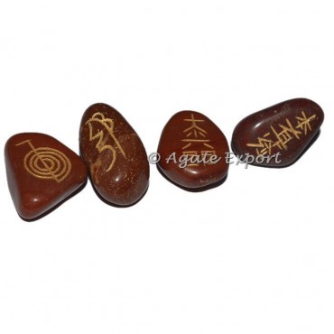 Red Jasper Usui Reiki Tumbled Set