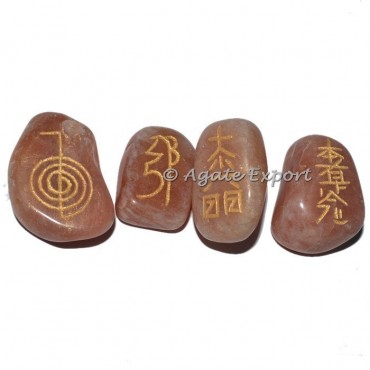 Peach Aventurine Usui Reiki Tumbled Set