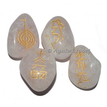 Rose Quartz Usui Reiki Tumbled Set
