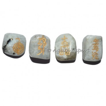 Rainbow Moonstone Usui ReikI Tumbled Set