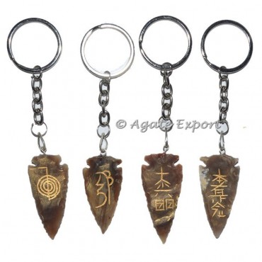 Usui Reiki Arrowheads Keychain Set