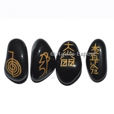 Black Agate Usui ReikI Tumbled Set