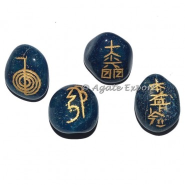 Blue Onyx Usui ReikI Tumbled Set