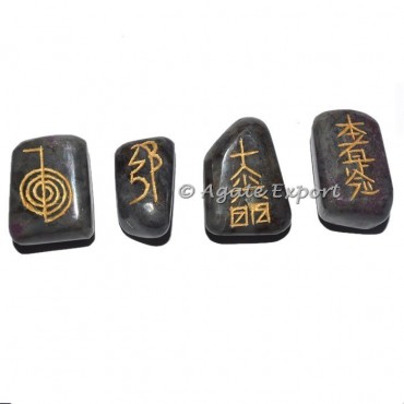 Ruby in Feldspar Usui ReikI Tumbled Set