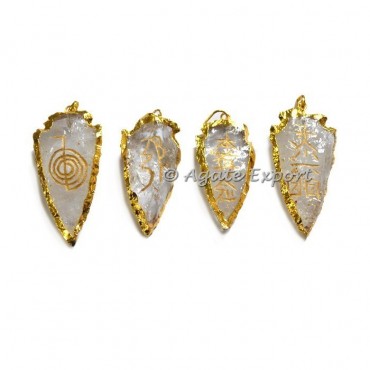 Usui Reiki Electroplated Arrowheads Set