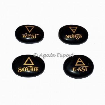 Elemental Direction Black Agate Oval