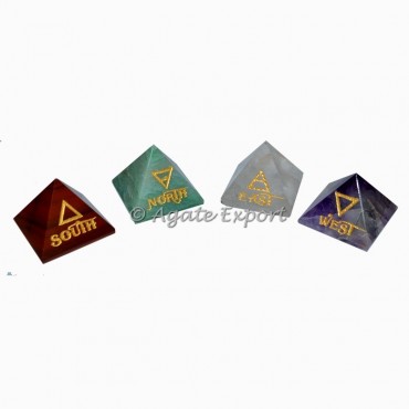 Elemental Stone Quarter Markers Pyramid Set