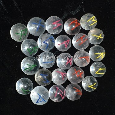 Crystal Quartz Sphere Runes