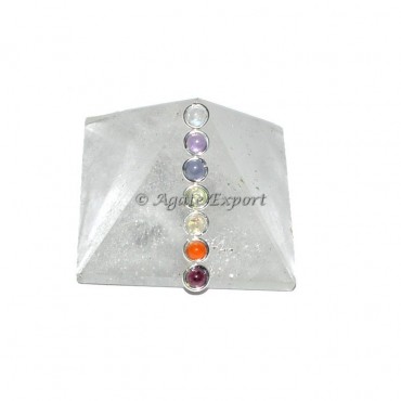 Crystals Quartz Pyramids with Chakra Cabs