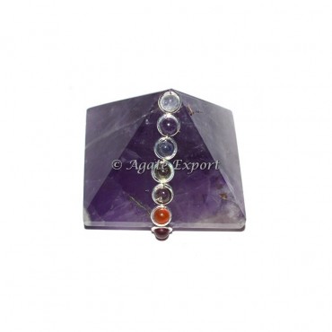 Amethyst Pyramids with Chakra Cabs