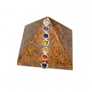 Calligraphy Stone Pyramids with Chakra Cabs