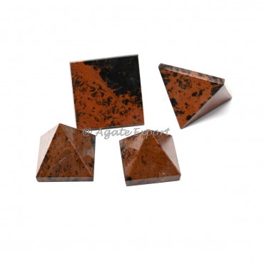 Mahogany Obsidian Small Pyramids