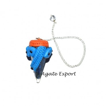 Lapis Orgone Tibetan Pendulums