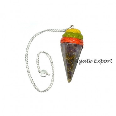 Amethyst Crystal Orgone Tibetan Pendulums