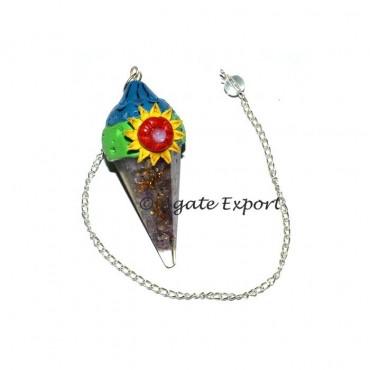 Amethyst Orgone Flower Tibetan Pendulums
