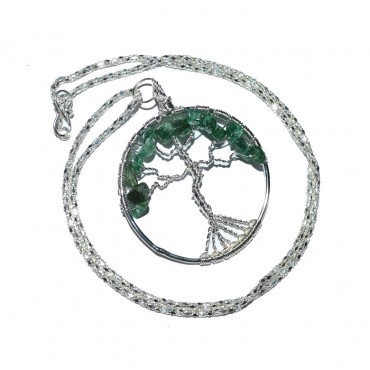 Green Jade Tree of Life Necklace