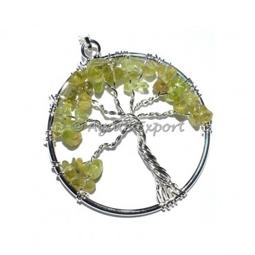 Peridot Tree of Life Pendants