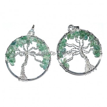 Moss Agate Tree of Life Pendants