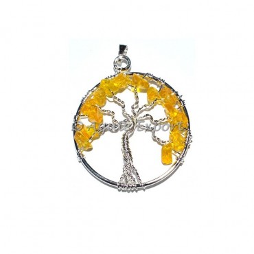 Citrine Tree of Life Pendants