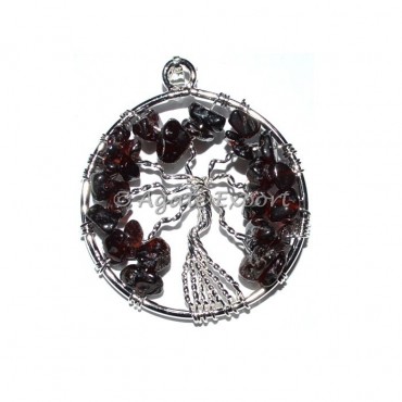 Garnet Tree of Life Pendants