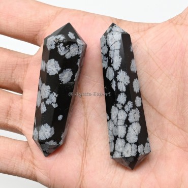 Snowflake Obsidian Double Terminated Point