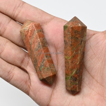 Unakite Double Terminated Point