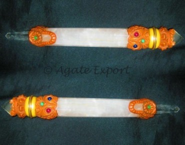 Tibetan Healing Wand with Rose Quartz and Crystal