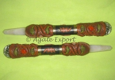 Fengshui Healing Wands with Rose Quartz Point