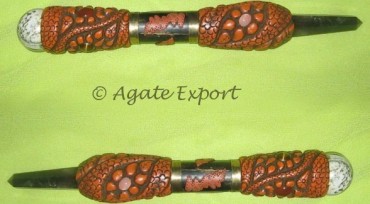 Tibetan Fengshui Healing Wands with Amethyst Point