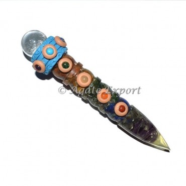 Orgone Spiral Chakra Wands