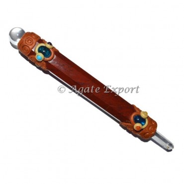 Red Jasper Tibetan Chakra Wands