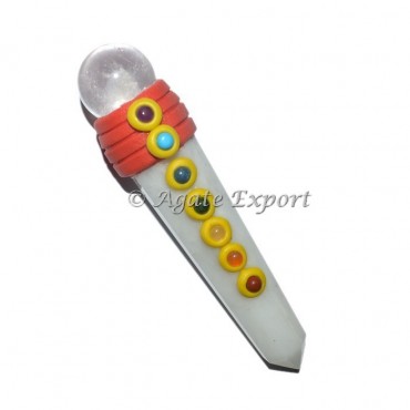 White Agate Tibetan Obelisk Wands