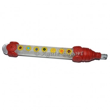 Crystal Quartz Red Tibetan Chakra Wands
