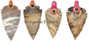 Fancy ArrowheadsTibetan Pendants with Lapis Cabs