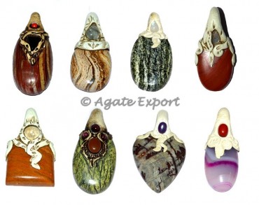 Mix Stone Fancy Tibetan Pendants