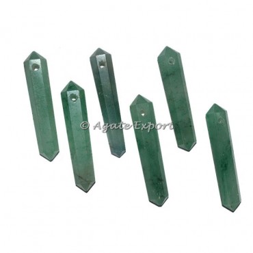 Green Aventurine Double Point Focal Pendants