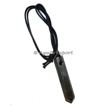 Labrodrite Double Point Focal Pendants with Lather Cord