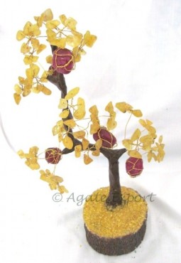 Yellow Agate - Ruby Tumbled Tree