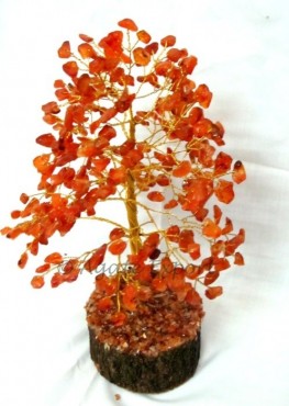 Red Carnailian 300 Pcs Chips Tree