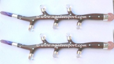 Rose Wood Tree  Wands With Crystal Balls.