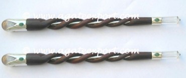 Rose Wood  With Green Aventruine Bead.
