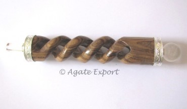 Bigger Carved Spiral Healing Wands