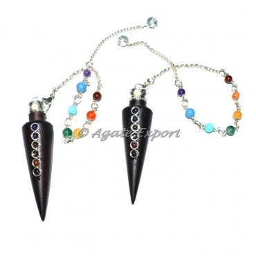 Rose Wood Bullet Chakra Pendulums