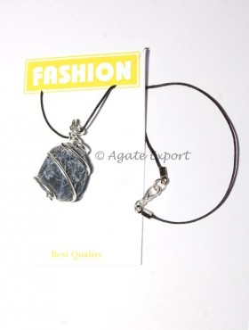 Sodailite Tumbled Wrap Pendant