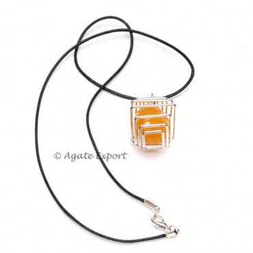 Golden Quartz Tumbled Wrap Pendants