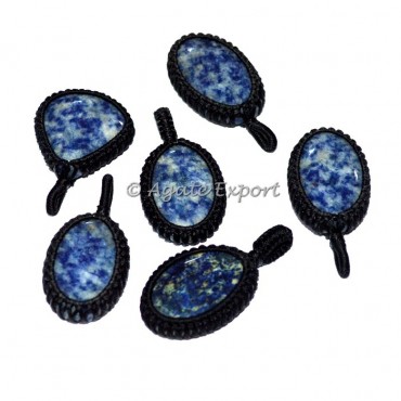 Lapis Lazuli Mix Shape Wrap Pendants