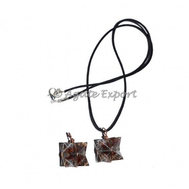 Garnet Orgone Merkaba Wrap Pendants