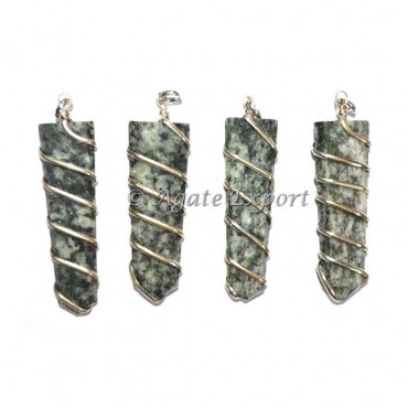 Black Rainbow Moonstone Flate Pencil Wrap Pendants