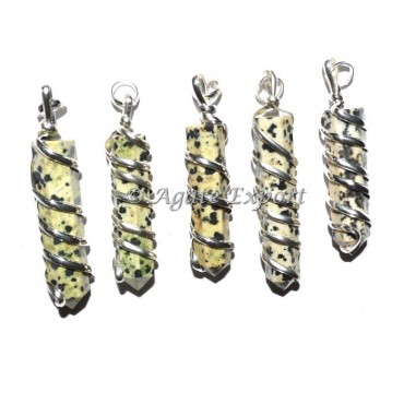Dalmatian Pencil Wrap Pendants