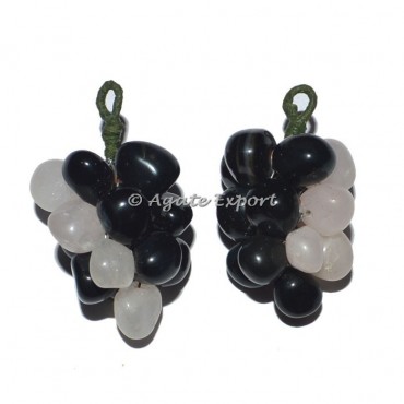 Black and Rose Grape Pendants